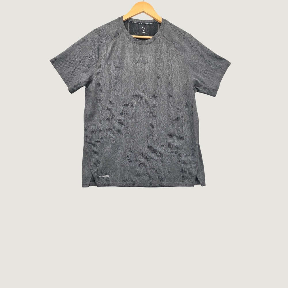 Li-Ning Basketball Shirt Mens Large Grey AT DRY ULTRA Performance Tee ATSV159-1